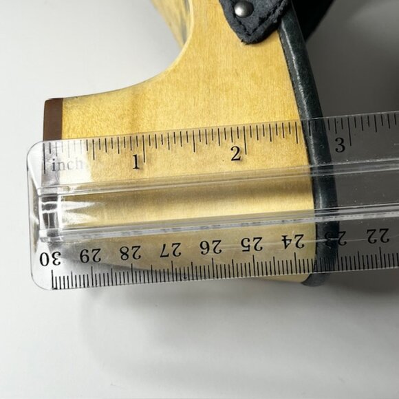 UGG Issa Mosaic Leather Wooden Clogs Blue Size 7 - Picture 11 of 14